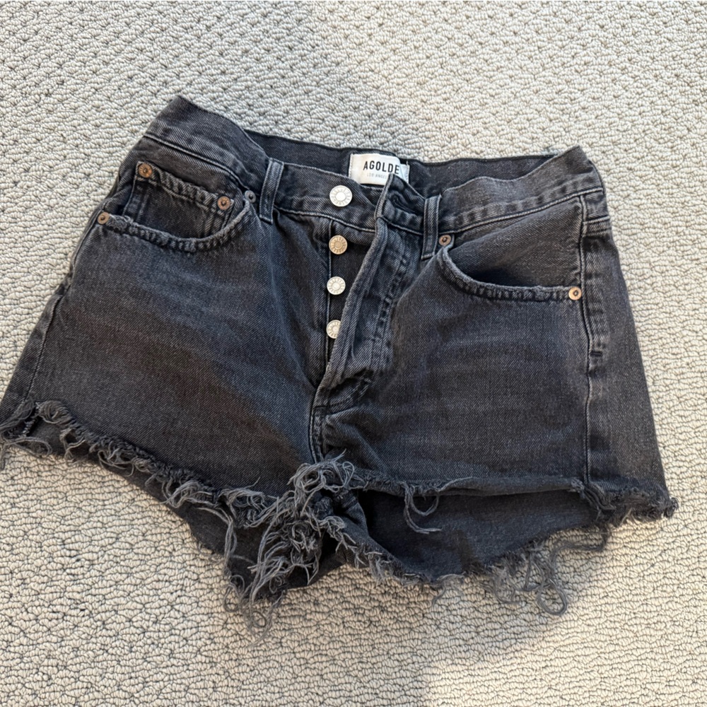 Agolde Dark Gray Jean Shorts